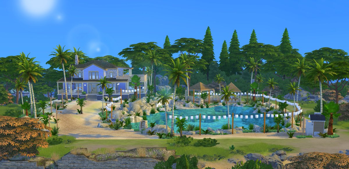 TristanSacrey's tweet photo. @lilsimsie here's the 300k, 64x64 lot shell challenge build i was talking about in the stream! This took years off my life, hope you like it! XD #simsiechallenge #simsieshellchallenge #looklilsimsie https://t.co/e8oUzCFc79