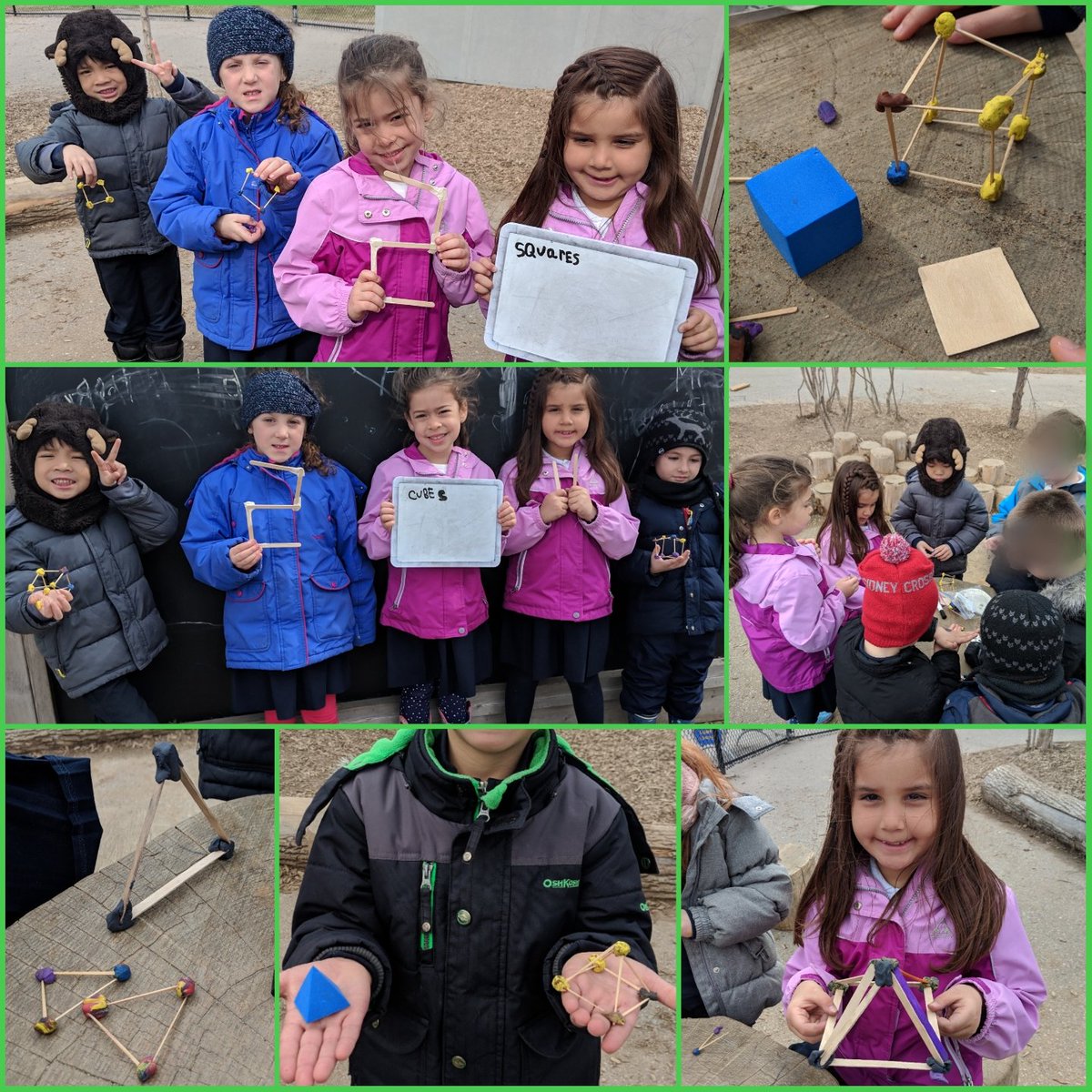 LCRoom104's tweet photo. #MessyMathChallenge @eye_you @lclightmilton #hcdsbk Students were excited to create 2Dshapes and amazed to turn them into 3Dshapes! #Geometry Students in the other class were so intrigued and joined us! We represented 'how many' (i.e. shapes, sides) in different ways #Numeracy https://t.co/jOLWlO7OZd