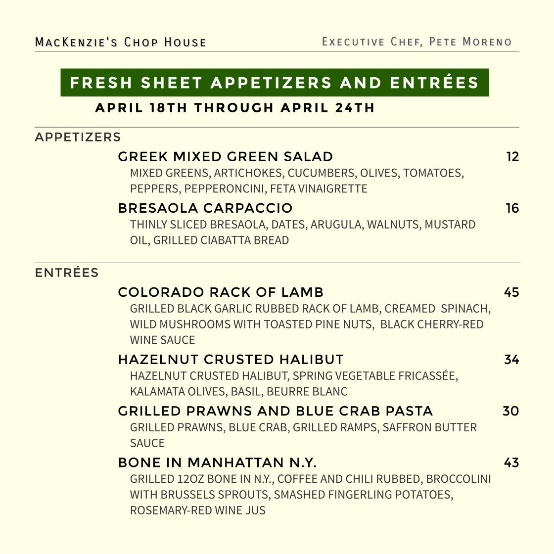 MacKenzie's Chop House (@mackschophouse) on Twitter photo 