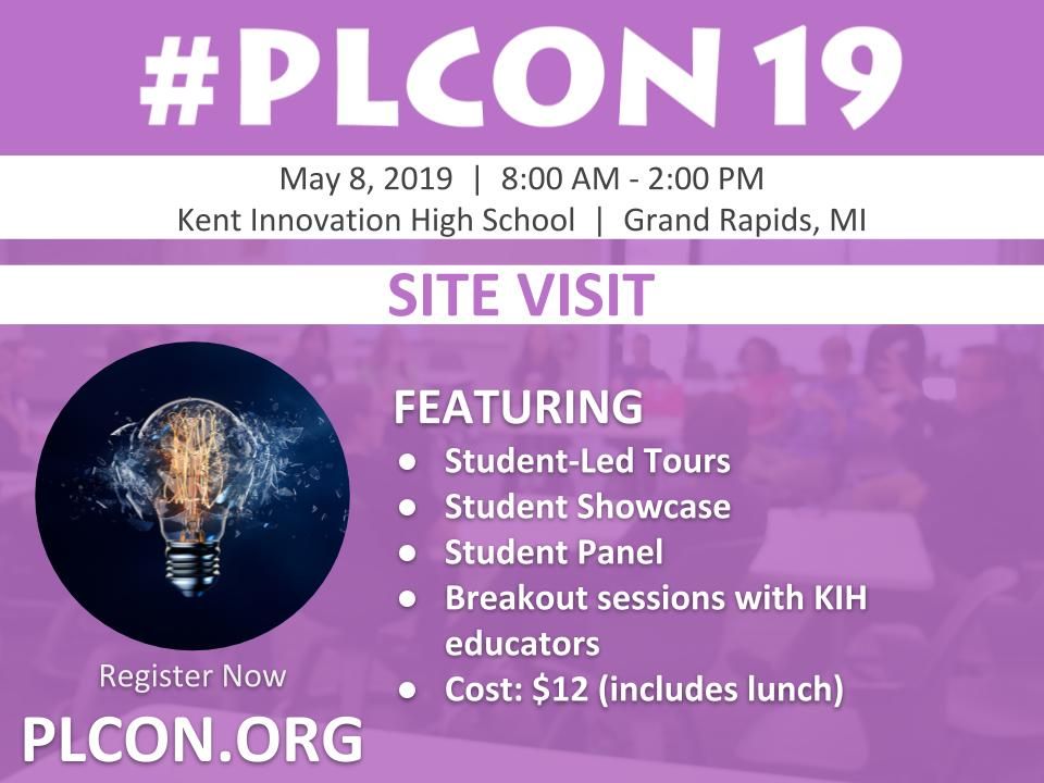 plconference's tweet photo. Check out how students and educators at @innovationhigh engage in #PBL and personalized learning at the #PLCON19 site visit on May 8. Register now at https://t.co/weS0uuIQpr. https://t.co/j3HjZIoWeL
