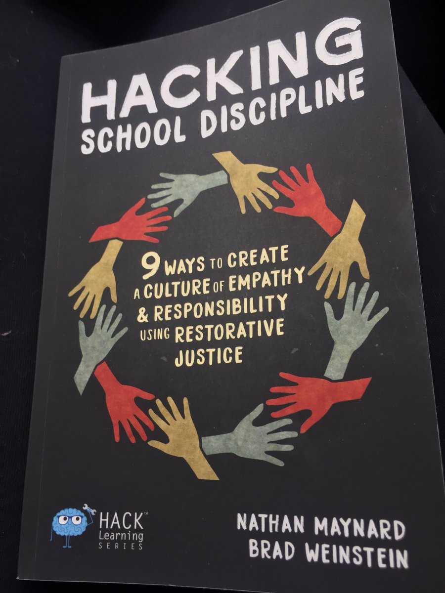 starr6_starr's tweet photo. This book has me screaming inside, “Yes! Yes! Yes!” I highly recommend this to all teachers, admin, and anyone who works with kiddos. #SEL #HackingSchoolDiscipline #growthmindset #selfregulation #Mindfulness #SELmatters @NmaynardEdu @WeinsteinEdu https://t.co/iTppcxPh29