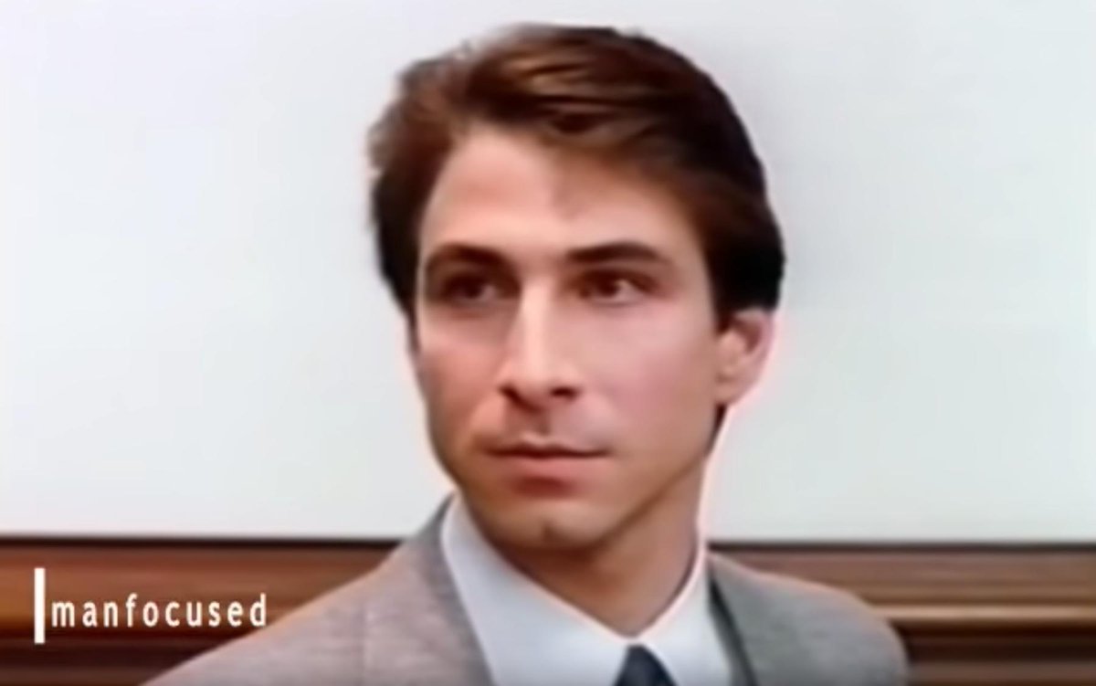 Derrick (Ethan Marten) i.d.'s his man courtroom scene from MOTHER'S DAY, (1989).
