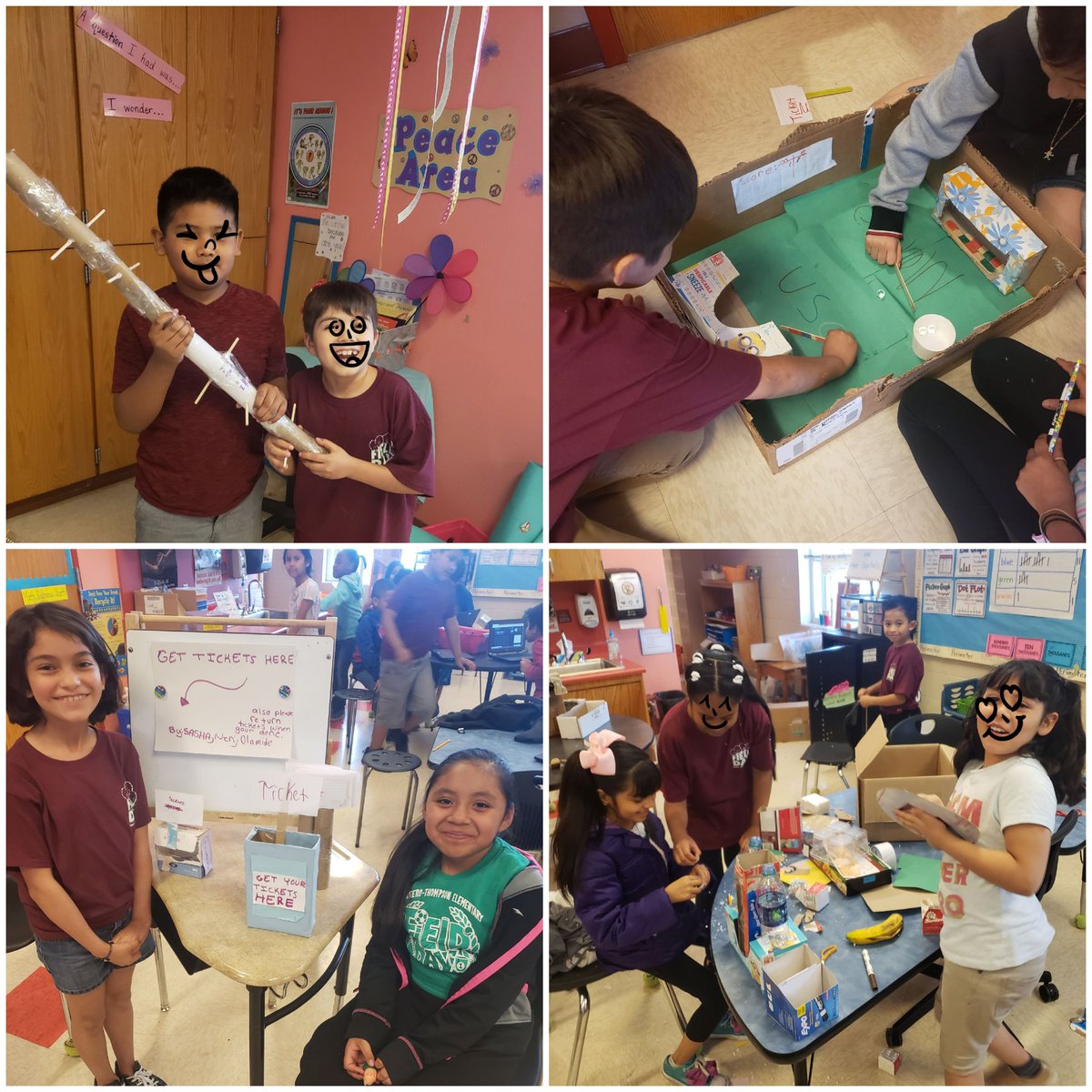 MrsRoberts3GT's tweet photo. When Field Day is cancelled our class creates their own indoor games! @gtprincipal186 @GT186_STEM https://t.co/pvzH9WzdsP