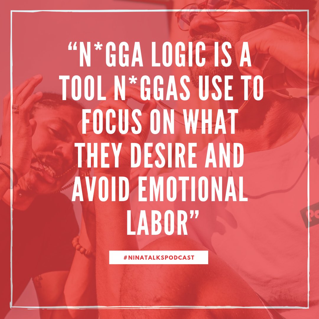 gasandgoku's tweet photo. Nigga Logic defined by @MrCalliente 🧐
Check out our thoughts on nigga logic in our season 3 premiere, and let us know about times you’ve had to deal with nigga logic yourself 🤦🏾♂️
https://t.co/fKWmYf0Ngq
#NinaProductions #NinaTalksPodcast https://t.co/GkGqSIQGn9