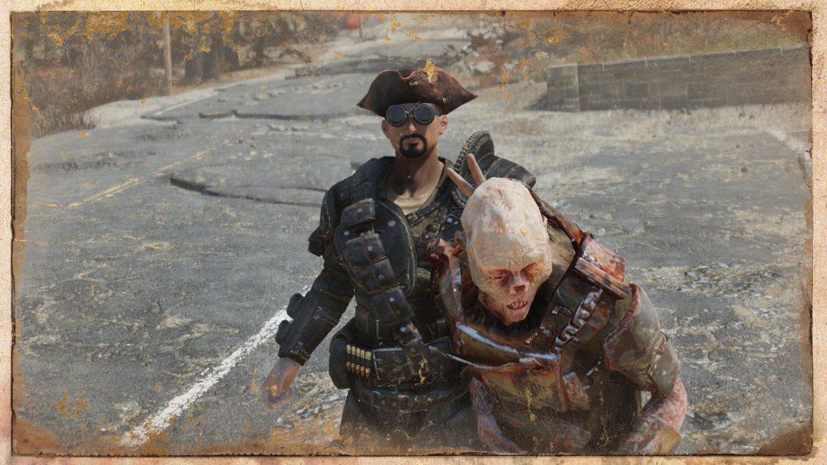 VeneziaChris's tweet photo. @Fallout Horsing around with this rad guy https://t.co/N0f9ThSFyo