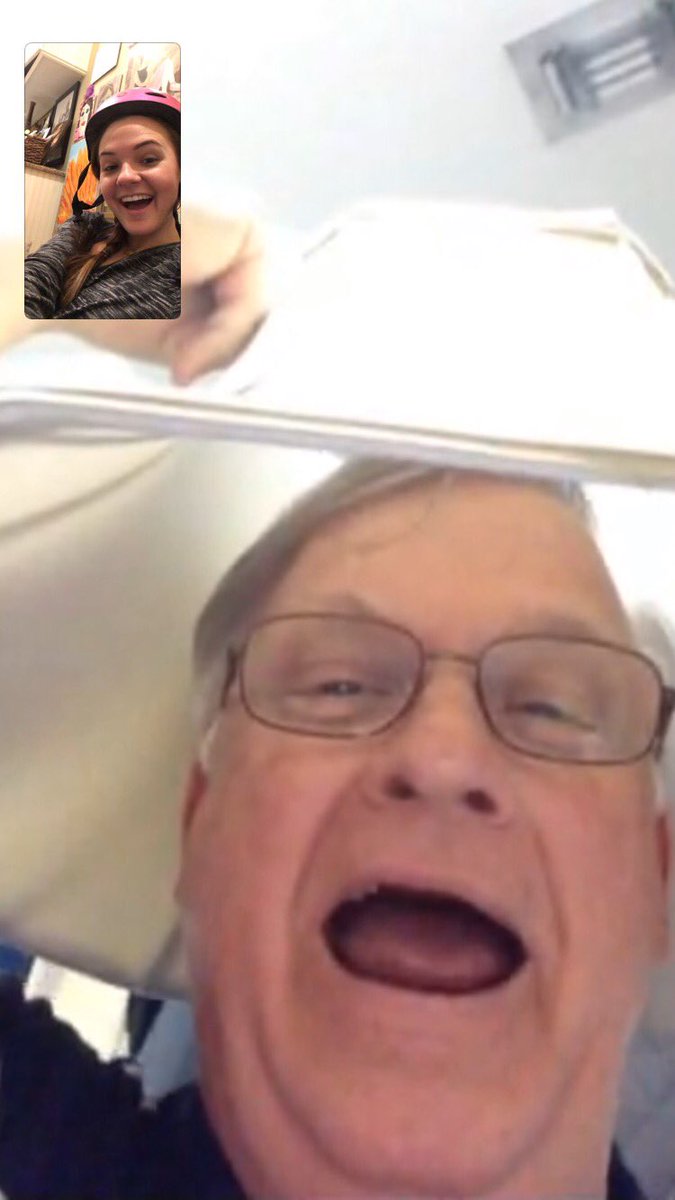 Tornado was headed our way. Papa didn’t have a helmet that fit so he put on a lampshade for extra safety.