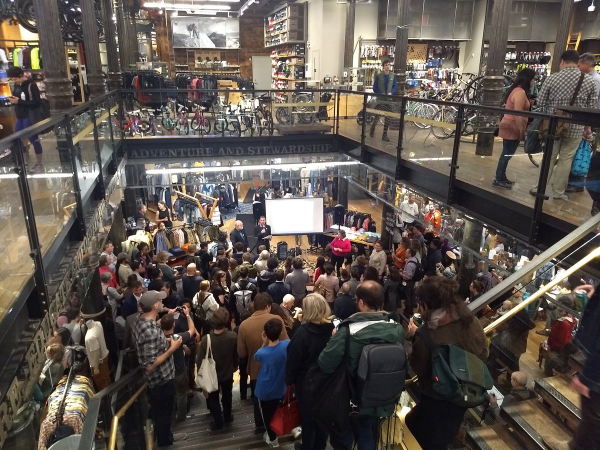 NaturalAreasNYC's tweet photo. The NAC is at @REI to celebrate #nycnaturegoals! We’re here to talk about the Declaration of Rights to NYC Nature (https://t.co/RatQ2vJRb4), and we have an exciting announcement to make about the #nyc sustainability plan, OneNYC. Thanks to everyone who could join us! https://t.co/MFeSTAHbEW