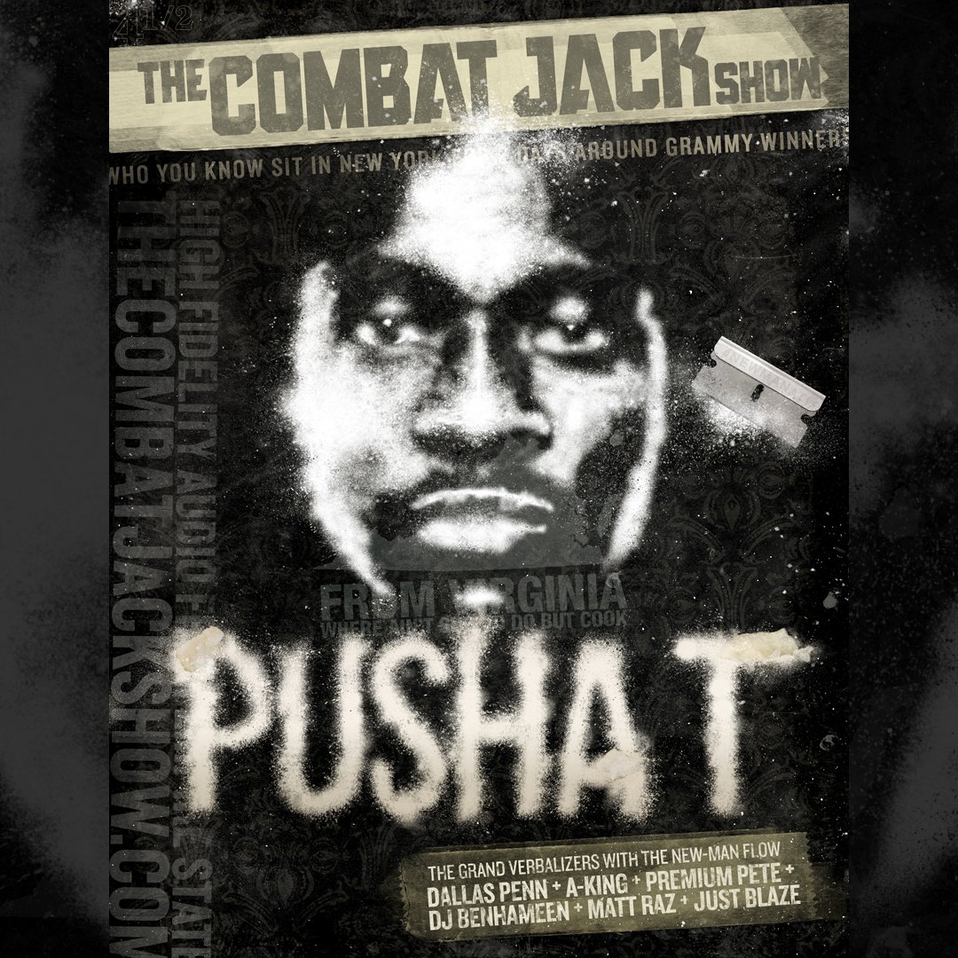 aeon_hand's tweet photo. #tbt Detail + full version, Pusha T (@PUSHA_T) showbill for The Combat Jack Show, 2013. 24/68. Crack rock images via https://t.co/G5ChanO4ds (the irony), irl crack via https://t.co/hq7UqwxJxB #itdoesnteverstop #combatjack #showbill #illustration #pushat https://t.co/J0BraHZpO7