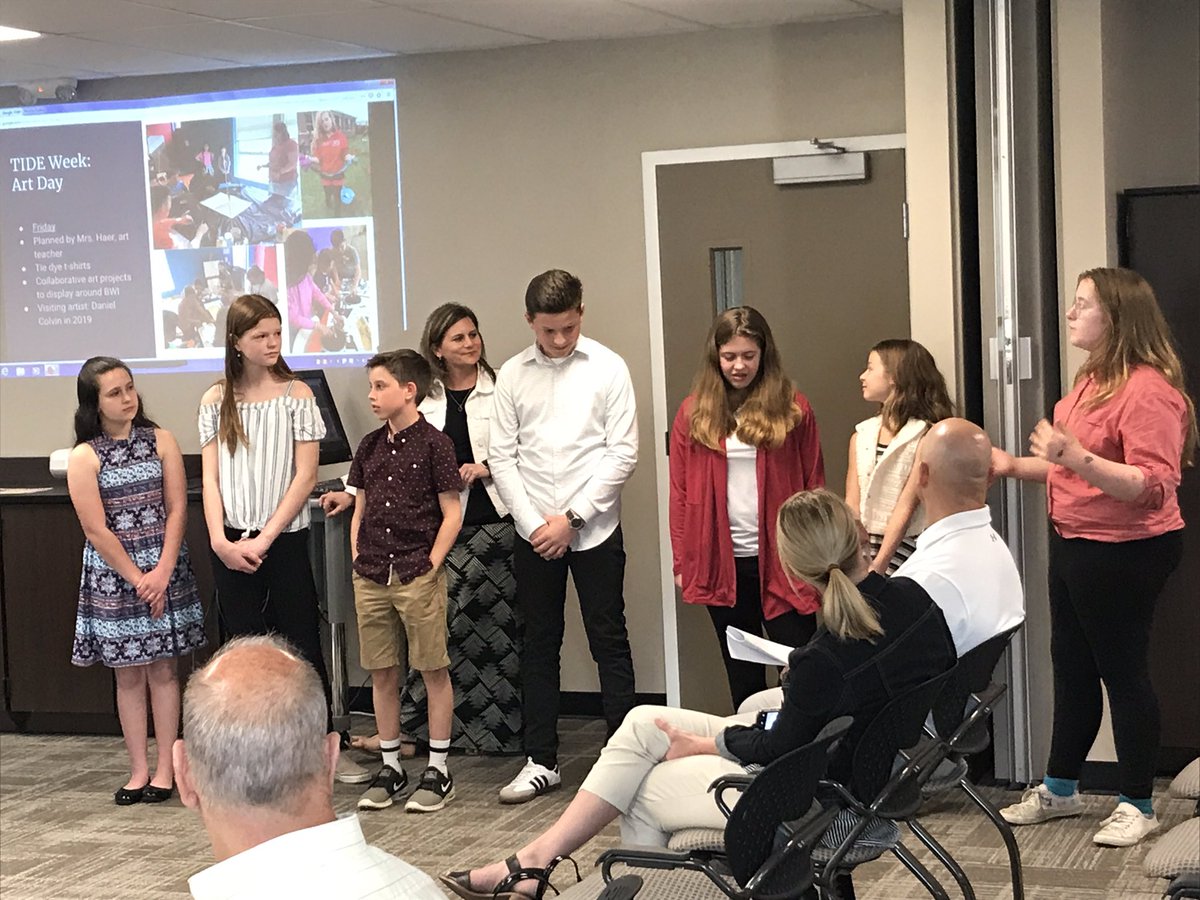 BWISOH's tweet photo. Great night for @BWISOH at the Board of Education meeting. Special thanks to @katie_graven for spearheading the TIDE Week presentation. Our students were amazing! https://t.co/b3UWOwEeKq