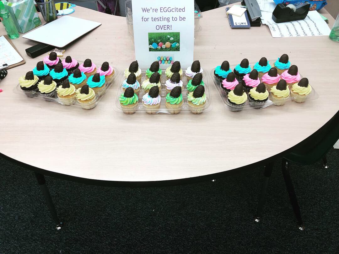 chelclynn06's tweet photo. We’re EGGcited testing is over! 🐰🌼🐣🌸#chocolatecoveredmarshmalloweggs #azmerit #statetesting #4thgrade #hoppyeaster @DavidsonCSD83 @CartwrightSD @azedschools https://t.co/343ym0ExCj