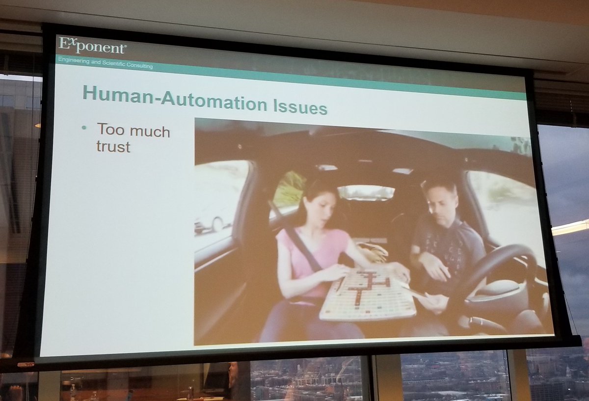 DennisCGarcia's tweet photo. Be super careful of #OverTrust with #AutonomousVehicles. Here are a few representative examples via #IPLAC Young Lawyers Committee event @McAndrewsIP in #Chicago.

#DriverlessVehicles
#ArtificialIntelligence 
#AI https://t.co/QjLLxzBcPi