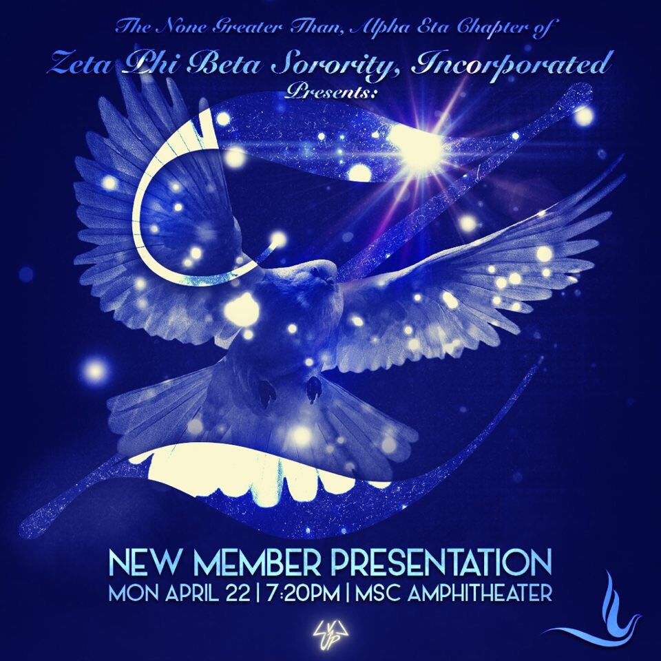 USFZetas's tweet photo. Join us for our Spring ‘19 New Member Presentation on April 22nd. Roll call will begin promptly at 7:20 PM💙⚪️ #AHProduction #NewAHKittieZ https://t.co/Wzpn8aBv2w