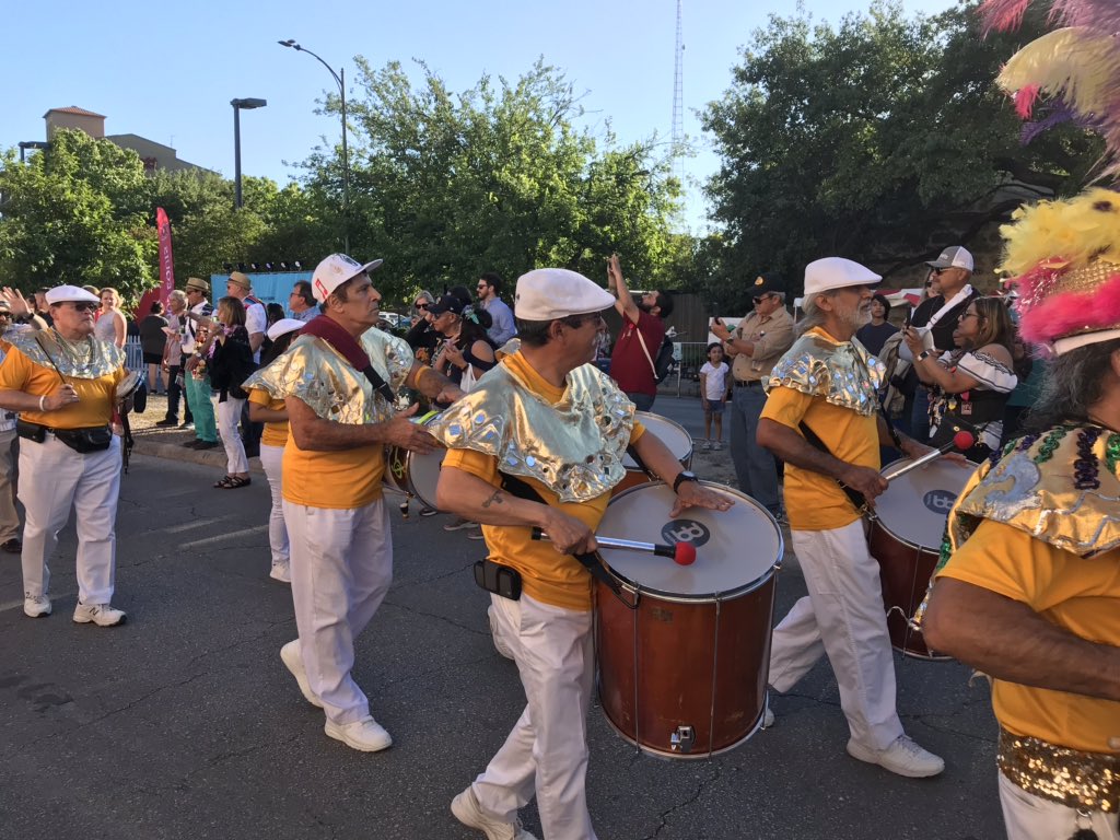 centrosa's tweet photo. Fiesta has begun! People’s parade takes over Fiesta Fiesta at Hemisfair! #downtownsatx #Fiesta2019 #fiestasa #fiestasanantonio https://t.co/zKo3oG1vs9