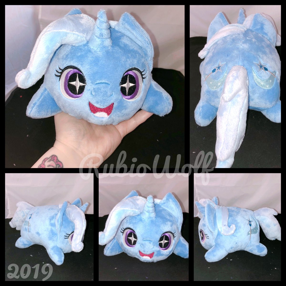 rubiowolf's tweet photo. Completed Chibi Trixie!

#constock #mlpfim #brony #plushie #mlp @BABSCon #bronies #BABSCon19 

Pattern by @CholyKnight 
Eye design and embroidery by @ThePlushParlor 
Cutie mark embroidery by @BakufoonPlush https://t.co/7M1xL313BO