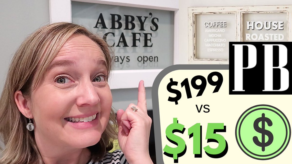 Abby had fun doing the Look For Less Challenge and saved almost $200 making this DIY Pottery Barn sign! youtu.be/t82teoSgYzQ via @YouTube #lookforless #dupe