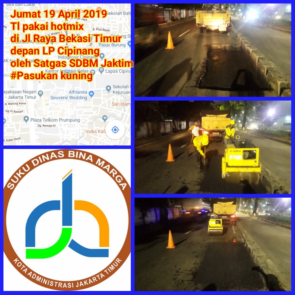 binamargajaktim's tweet photo. Perbaikan jalan di Jl. Raya Bekasi Timur oleh Tim Malam Satgas Sudin Bina Marga Jakarta Timur. #jakartatimur #infoll #timmalam @BinaMargaDKI @DKIJakarta @DinasPemel @HariNugie @TMCPoldaMetro @BeritaJakarta @RadioElshinta @SonoraFM92 @mnctrijayafm @infoll https://t.co/soA0Xzacgu