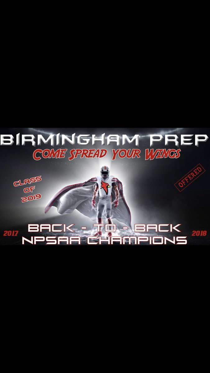 lekendrickk's tweet photo. EXTREMELY BLESSED to have received an offer from @BhamPrepCards 👍💪‼️ https://t.co/31bCq1IWYF