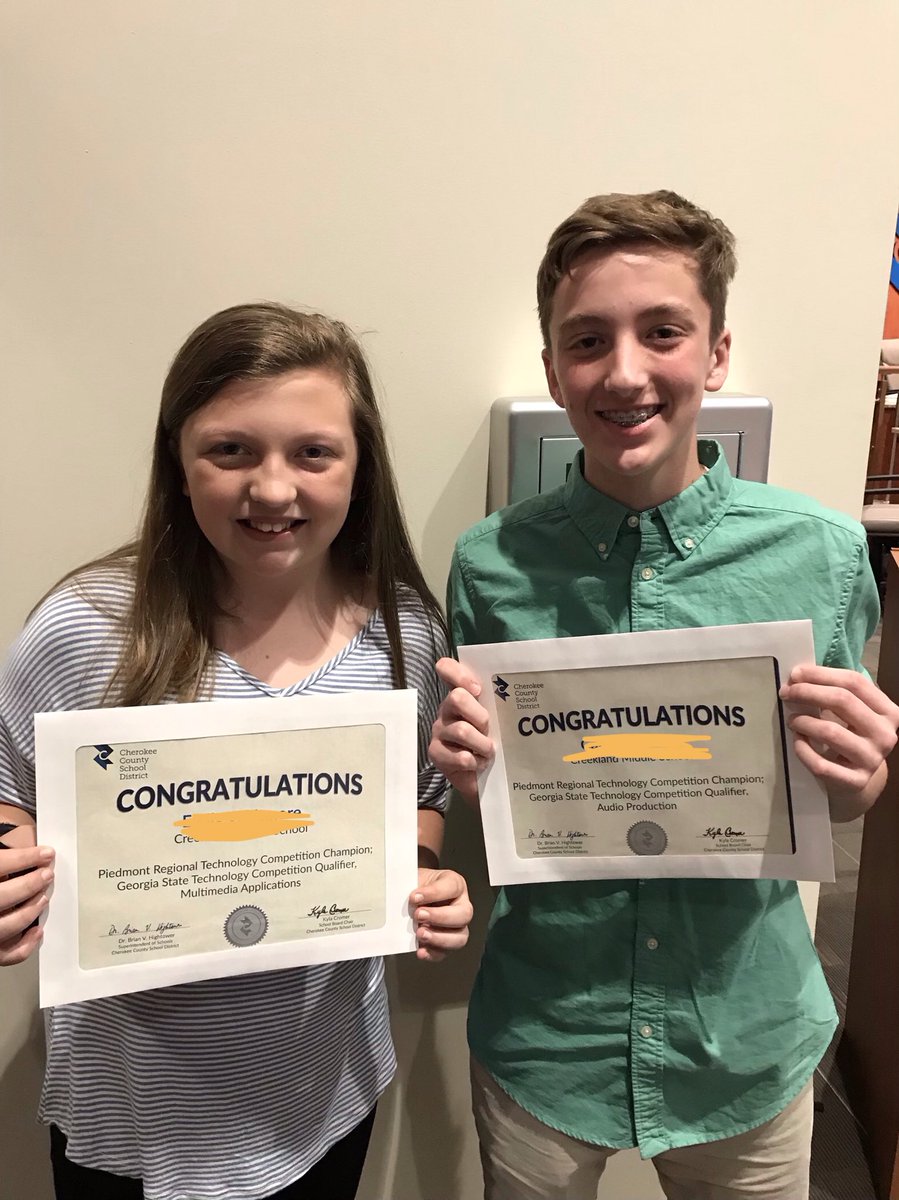 CreeklandMS's tweet photo. CMS Grizzles recognized tonight at the CCSD School Board meeting for their participation in the Georgia State Technology Competition. #CreekLife #CMSTech https://t.co/IagVHLnPzd
