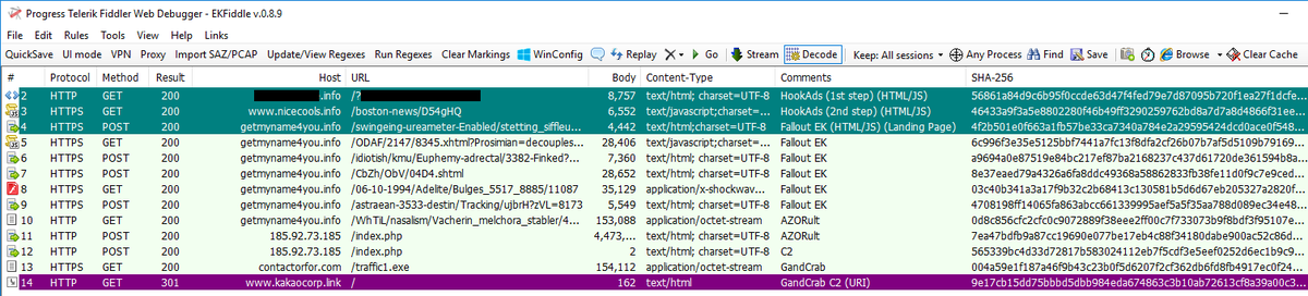EKFiddle's tweet photo. #EKFiddle [Regex update]: #HookAds
Now uses CryptoJS library to encrypt its fingerprinting and redirection page.
https://t.co/U67qZosp1e https://t.co/waIK6ykega
