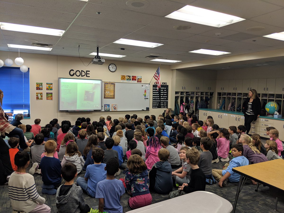 MrsJonesEduc's tweet photo. @KimberlyLaneWPS's first grade Coyotes met the authors of a few of our favorite lunchtime read aloud books! Thank you @WhatShouldDanny authors, Adir and Ganit Levy. We love having the Power 2 Choose! @wayzataschools #KLrocks #WeAreWayzata #whatshoulddannydo https://t.co/oOBpQU2DQl