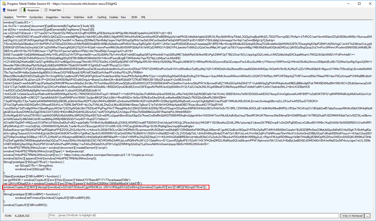 EKFiddle's tweet photo. #EKFiddle [Regex update]: #HookAds
Now uses CryptoJS library to encrypt its fingerprinting and redirection page.
https://t.co/U67qZosp1e https://t.co/waIK6ykega