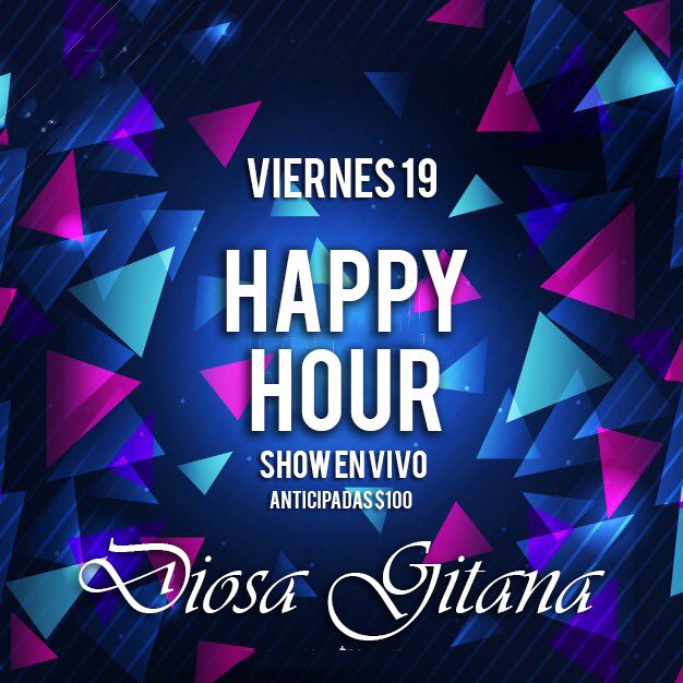 TajDisco's tweet photo. ESTE VIERNES HAPPY HOUR EN VIVO EN DIOSA GITANA💃🏽🎉😏
.
🏷 VENTA DE ANTICIPADAS $100 POR LA TARDE EN TAJ https://t.co/7OWPCvxZrE