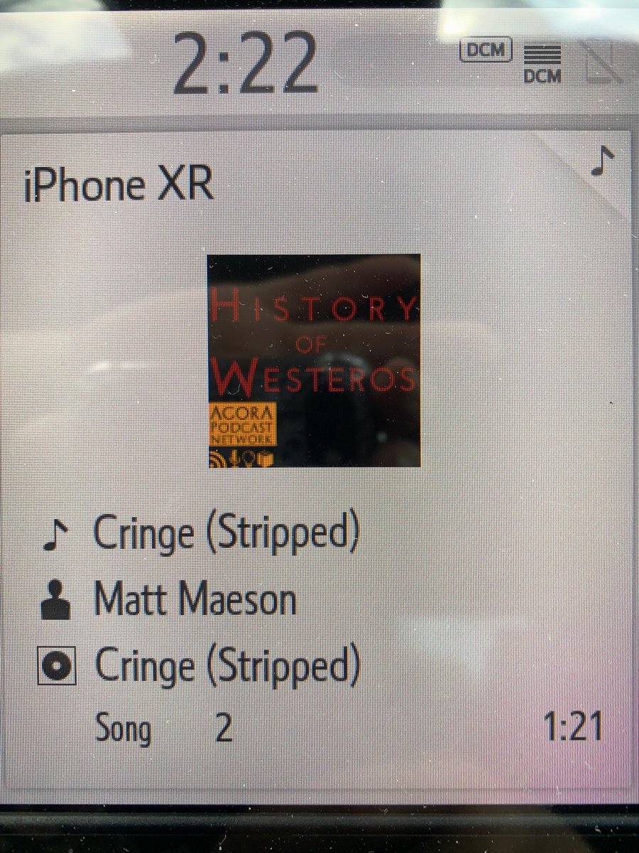 My #Apple #CarPlay doesn’t know the difference between ⁦<a href="/WesterosHistory/">History of Westeros Podcast ❄️🔥🩸</a>⁩ and ⁦<a href="/MattMaeson/">Matt Maeson</a>⁩