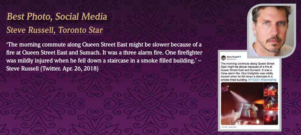 TPFFA's tweet photo. Best Photo, Social Media - Congratulations @SteveRussell 👏 A
$500 donation will be made to the Toronto Star Fresh Air Fund on Steve’s behalf.
‘The morning commute along Queen Street...’
#Toronto #TPFFAgala19 https://t.co/Kx7XHuDech