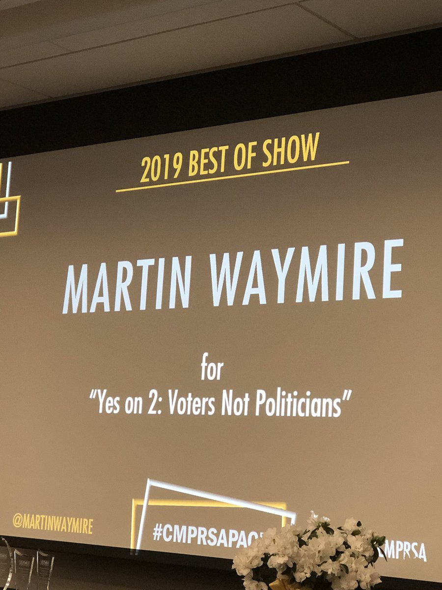 PACEAwards's tweet photo. Hats off to @martinwaymire for winning Best in Show at this years 2019 Pace Awards! Congratulations. #CMPRSAPACE https://t.co/9Gb4G95Snq