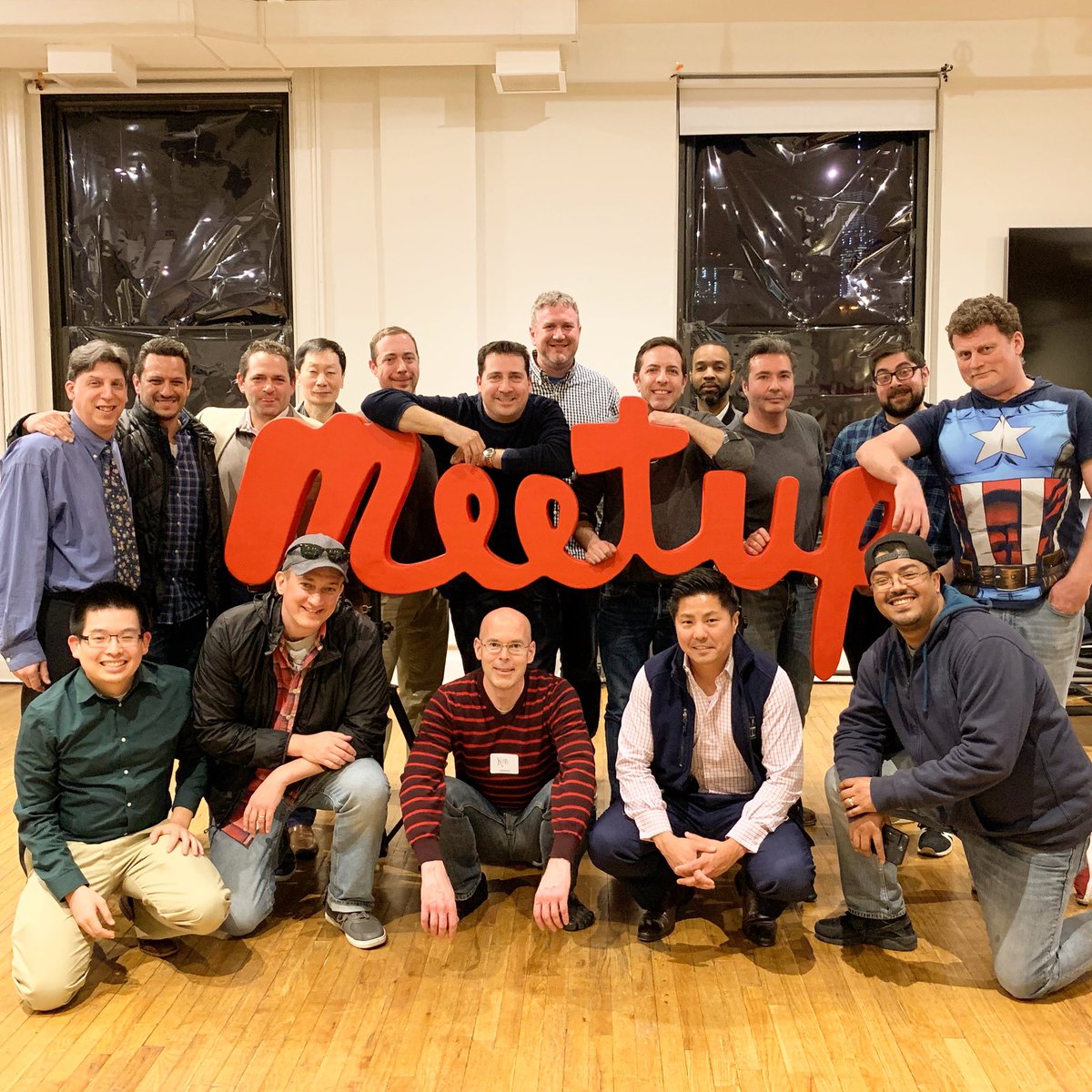 NYCDadsGroup's tweet photo. NYC Dads Group leadership team at @meetup HQ. Meeting up with our team of wicked smart, rad dads to keep growing, evolving, and powering forward. @FullTimeNYDad @MarkYarish
#citydads #nyc #meetup #meetuphq #fatherhood #10yearanniversary https://t.co/7va5BHtE32