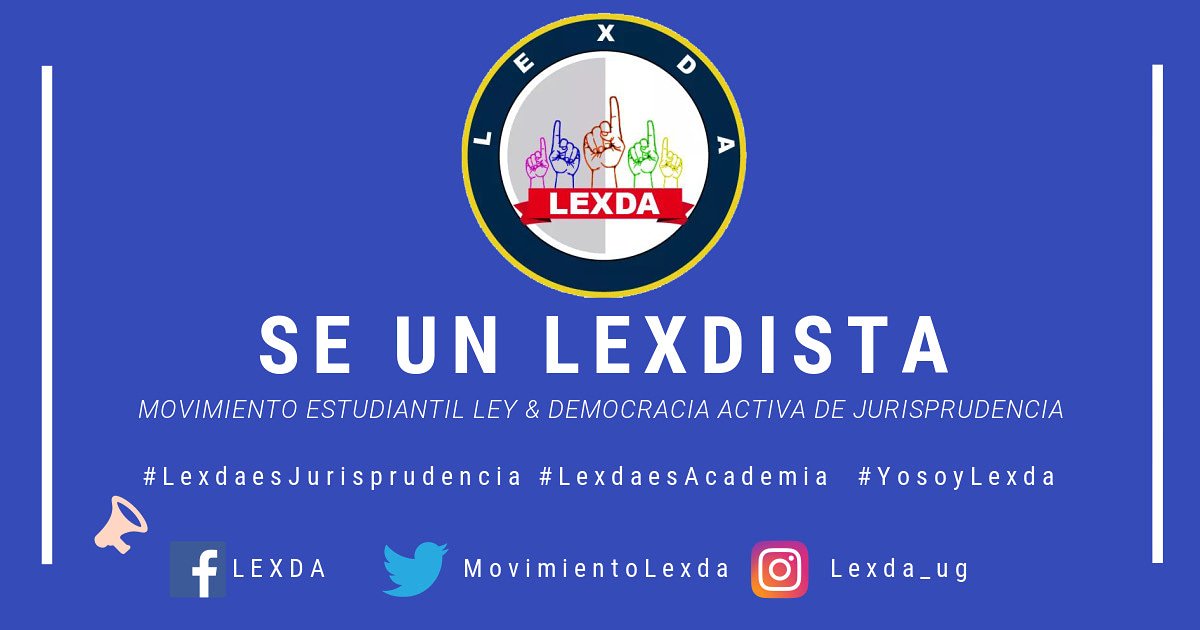 JuanJoseArocaEC's tweet photo. Te invitamos a formar parte de esta gran familia llamada #LEXDA , ven y se parte de este reto .
#YoSoyLexdista @MovimientoLEXDA https://t.co/OBmk2Tb6nl