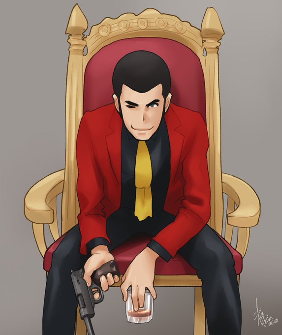 はじめてルパンらしいルパンが描けた気がします。わが心の師匠のお一人であらせられますモンキーパンチ様、安らかにお眠りください。 