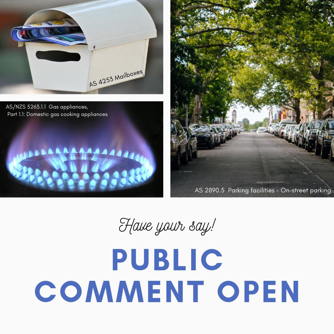 standardsaus's tweet photo. Public Comment is open on some very everyday standards including
🔹 AS 2890.5 Parking facilities - On-street parking
🔸AS 4253 Mailboxes
🔺AS/NZS 5263.1.1 Gas appliances: Domestic gas cooking appliances
Have your say https://t.co/0oI32FQmc9
#standards #everydaystandards #FriSAY https://t.co/ZwKg8La3pU