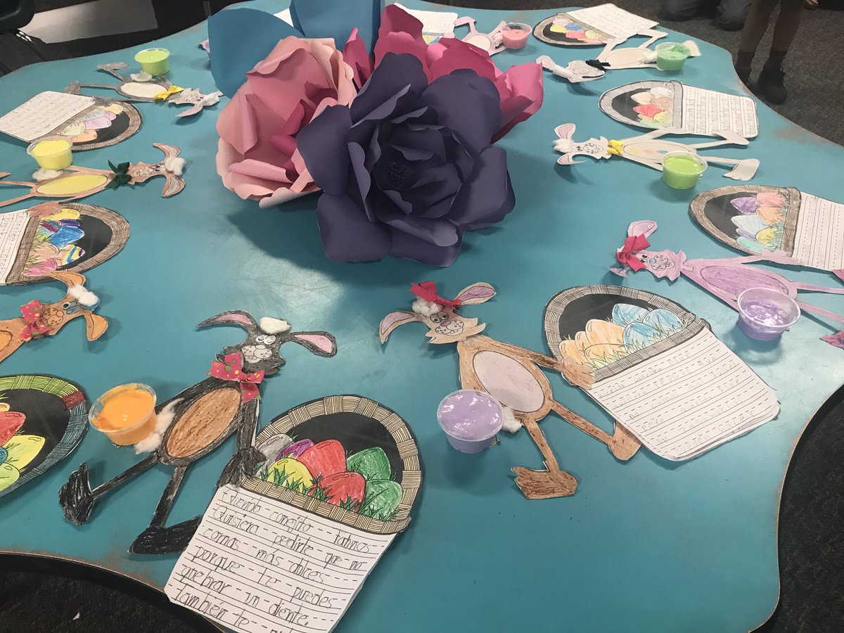 mflores_PLE's tweet photo. Students persuaded the Easter bunny to eat healthier, and made a fluffy Easter slime.🐰🥕 https://t.co/Fgw2LzYElx