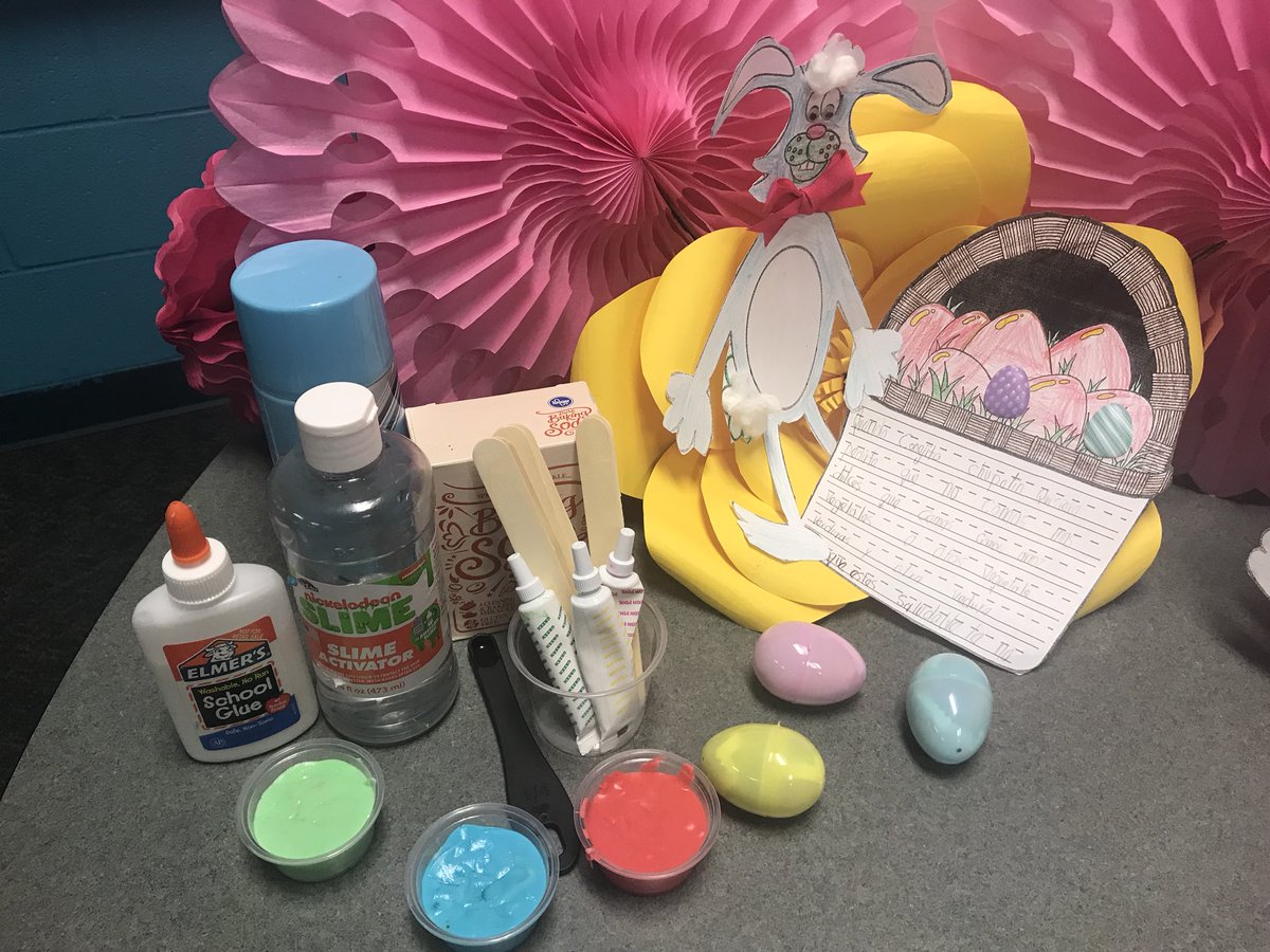 mflores_PLE's tweet photo. Students persuaded the Easter bunny to eat healthier, and made a fluffy Easter slime.🐰🥕 https://t.co/Fgw2LzYElx
