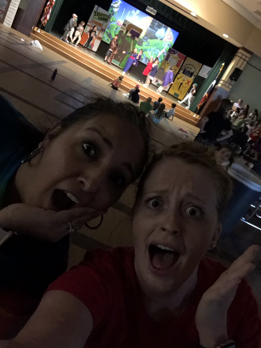 MissInceCES's tweet photo. Final rehearsal is in the books! Come see these super talented kids perform in @TISDCES Drama Club’s production of Willy Wonka next Thursday (4/25) at 7:00 pm!! 🍭🍬🍫 #cesDramaClub #WillyWonka @redd_brwncrayon @MrsSotoCES @MrsRauscherCES @MsMajorsMMs https://t.co/lrqvRHegd5
