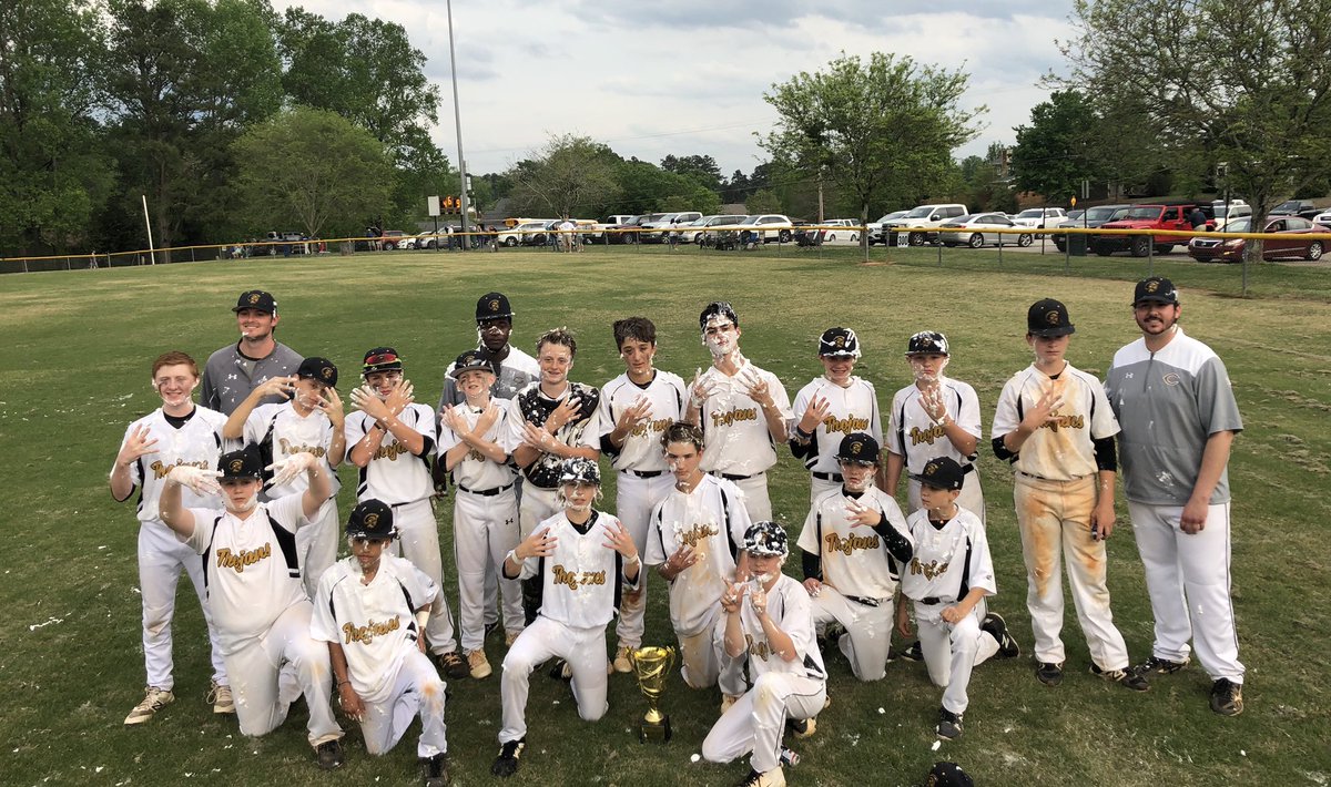 1trojanbaseball's tweet image. The Junior High team defeated Bremen tonight by a final score of 9-4 to win the WGMS Championship for the 4th year in a row. 
#backtobacktobacktoback