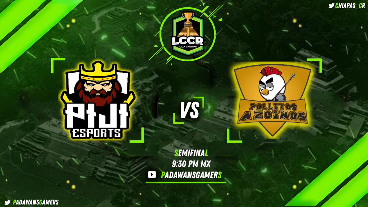 No se pierdan la gran semifinal 🔝🤩❤️ donde ambos equipos dejarán todo en la arena para llegar a la gran final 🔥

⏰ 9:30 PM 🇲🇽

<a href="/EsportsPiji/">Piji eSports</a> 🆚 <a href="/PollitosAczinos/">Pollitos Aczinos</a> 

📺 <a href="/PadawansGamers/">PadawansGamers</a>