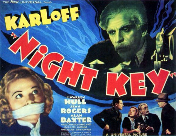 VHSEulogies's tweet photo. Today in #SciFi #movie history: #otd in 1947 #UniversalPictures released #NightKey starring #BorisKarloff and #JeanRogers. https://t.co/B6hpHj35Ny