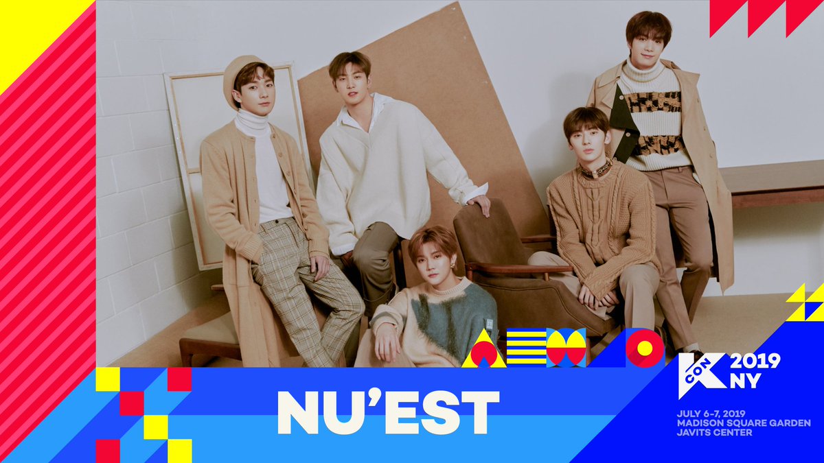 kconusa's tweet photo. [#KCON19NY] The knights are back! Join us at #KCON and be #Happily_Ever_After with the 5 members of #NUEST! ⚔️ https://t.co/3Dn5Qr2UHf