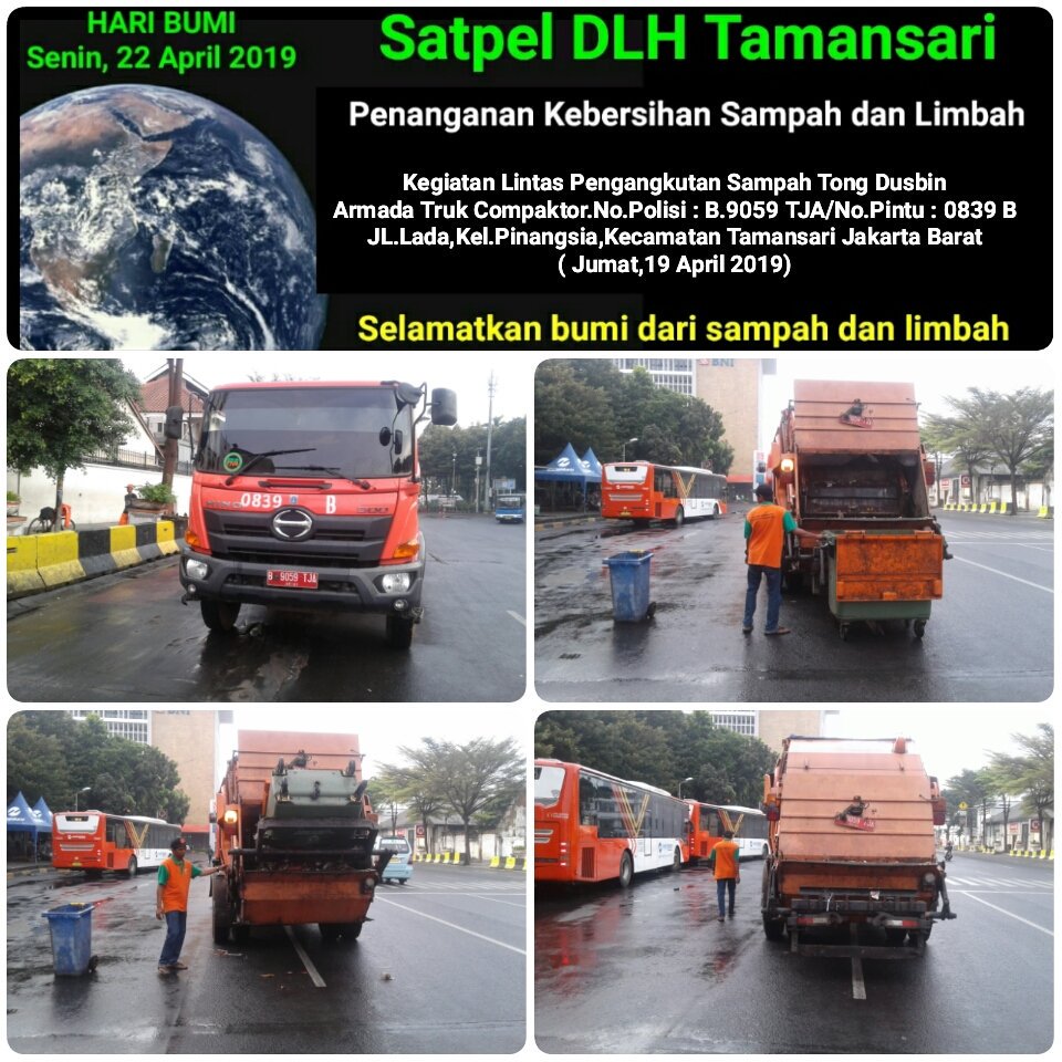 SatpelKec's tweet photo. Kegiatan Lintas Pengangkutan Sampah Tong Dusbin Kec.Tamansari 
Jakarta Barat
Jumat,19 April 2019
#8harimenujuHPSN
#dkinyokkerjabakti
#roadtoHPSNday
#haripedulisampahnasional
#dinaslhdki
#smartpeople
#jakartabersih
#bhayplastik
#likeforlike
#hpsn2019 https://t.co/nt9bhWz15n