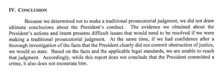 awprokop's tweet photo. Mueller: I decided not to say whether it was obstruction.

But if it wasn't obstruction, I'd tell you.

And I'm not telling you that. https://t.co/KfwYXKJhoK