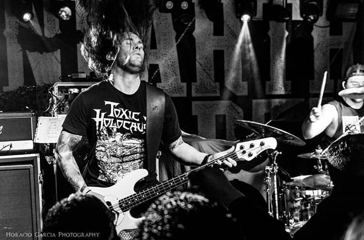 Unearthofficial's tweet photo. The rhythm section holding it down.  #chrisotoole #nickpierce #unearth https://t.co/w4LjsyhGRp