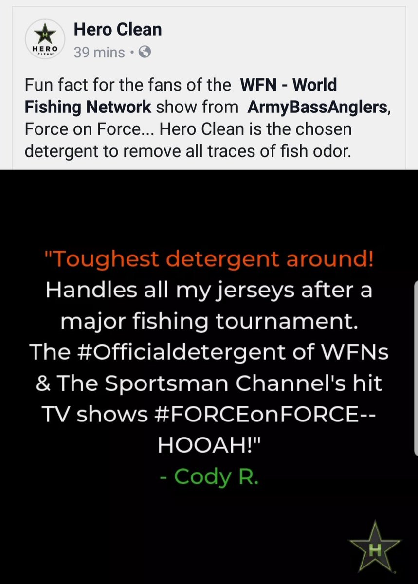 ArmyBassAnglers's tweet photo. #HeroClean #WeaponTested #WeaponApproved https://t.co/JZBwkkTl2E