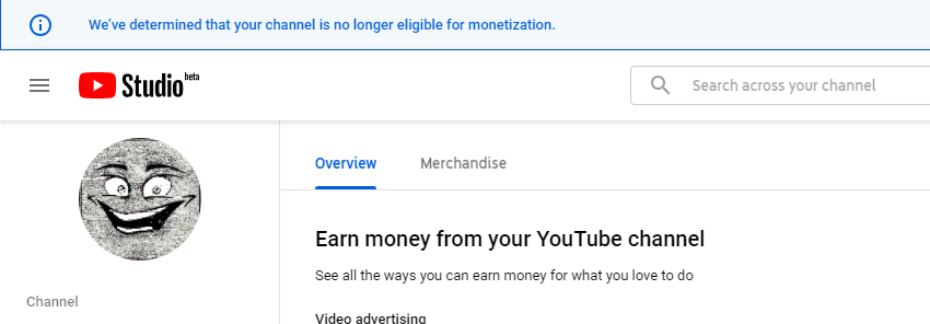 So uhh bad news everyone just discovered @YTCreators removed monetization from my channel last night with no warning after 11 years of making videos so hey gonna take the night off and try to figure out what just happened