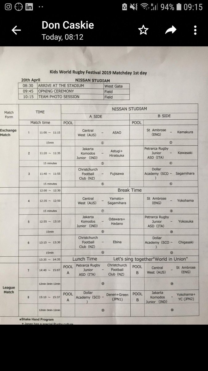 scrfc2005's tweet photo. @gregortownsend agenda for the kids world rugby festival in case it works...Cheers https://t.co/wclu6rf6dl