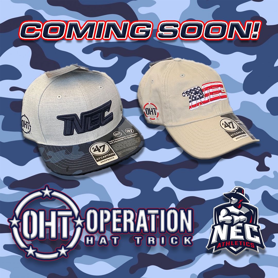 NEC__SAAC's tweet photo. The OHT custom hats are back with 2 new styles!! Limited supplies are available, SnapBack baseball style hats will be sold at tomorrow’s baseball game for $30 and slouch hats will be sold at softball (TBD) for $20! Help us support OHT and their dedicated mission to help veterans! https://t.co/FKDLP5sqfb