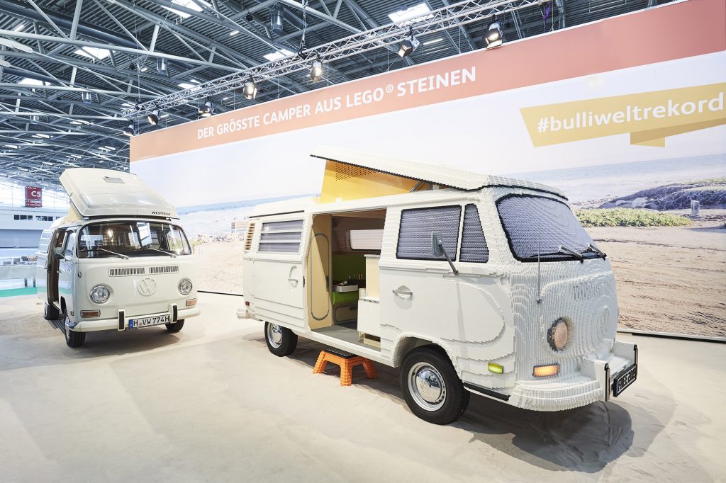 JimPattisonVW's tweet photo. Meet the VW camper van built from 400,000 Lego bricks. With a final weight of 1,543 lbs, it uses real wheels from a Type 2, and like all Volkswagen camper vans has a pop-up roof and sliding door.

#VWCamper #VW #Volkswagen #Lego #JimPattisonAutoGroup https://t.co/YjyCBzqWYu