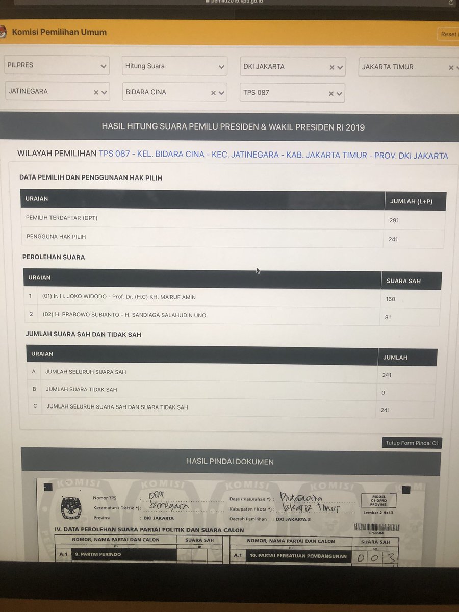 Gerindra's tweet photo. Ini juga aneh, hasil hitung suara Pilpres, tetapi form C1 yang di scan justru perolehan suara Parpol dan suara Caleg. Kemana suara Pilpresnya? @KPU_ID https://t.co/YlDX5SILsP