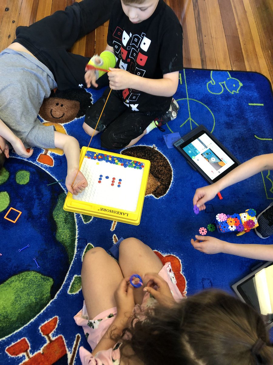 teacher_tonja's tweet photo. We used our STEM bins and The Tinker Studio to model multiplication and division problems today @WilemonSTEAM #MathIsFun #GettingReadyfor3rd https://t.co/fhUZZnoTv4